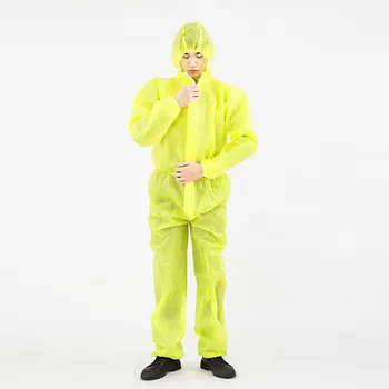Hooded Yellow Chemical Protective Clothing Protection Suit Breathable Film Dustproof Clothes Acid and Alkali
Hooded Yellow Chemical Protective Clothing Protection Suit Breathable Film Dustproof Clothes Acid and Alkali