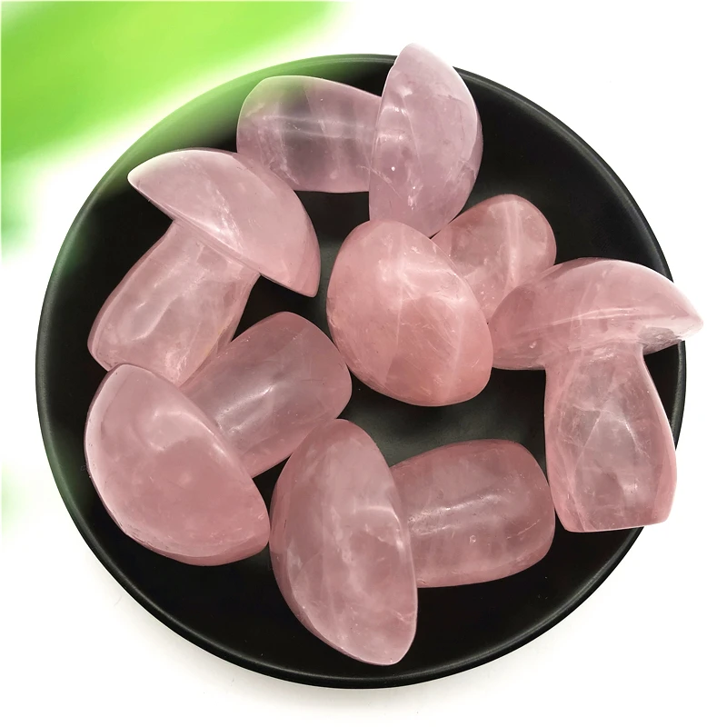 

1 шт. натуральный большой розовый кварц, кристалл в форме гриба, полированный камень, Декор, лечебные натуральные камни и минералы