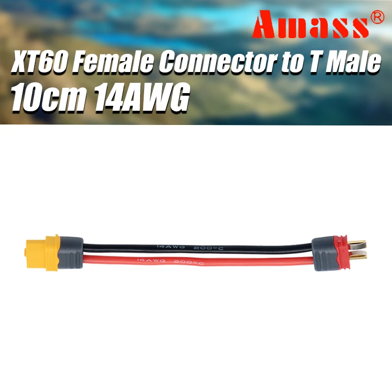 Hot Amass 10CM 14AWG Cable Female XT60 Plug to Male T Plug Connector for RC Model Drone Adapter Parts
Hot Amass 10CM 14AWG Cable Female XT60 Plug to Male T Plug Connector for RC Model Drone Adapter Parts