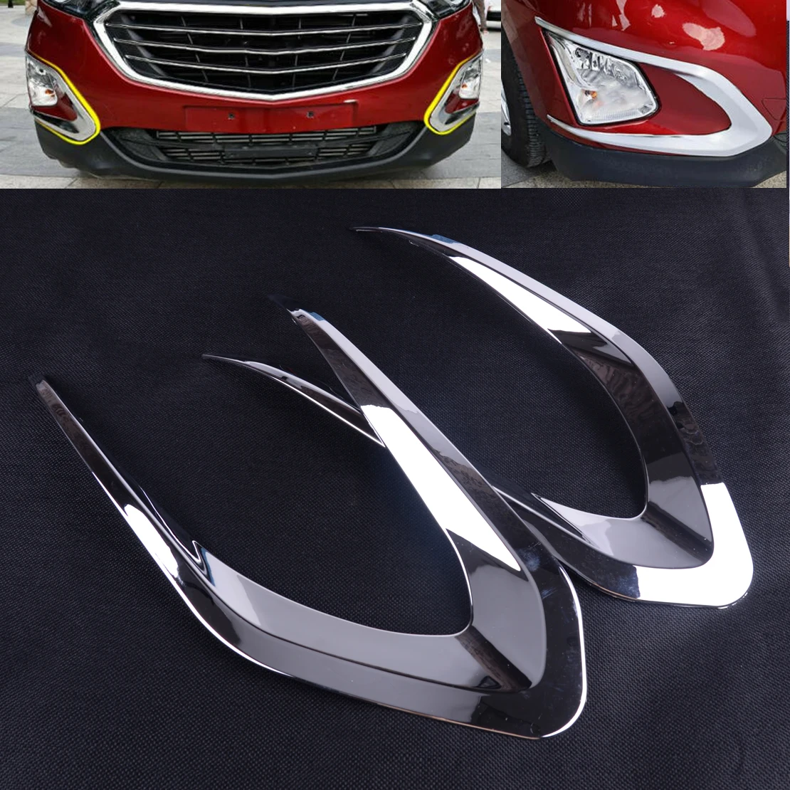 DWCX 2PCS ABS Chrome Front Fog Light Lamp Styling Cover Trim Mouldings Fit for Chevrolet Equinox 2018 2019
DWCX 2PCS ABS Chrome Front Fog Light Lamp Styling Cover Trim Mouldings Fit for Chevrolet Equinox 2018 2019