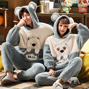 New Winter Anime Cartoon Women's Pajamas Flannel Plus Size Two-Pieces Pajamas Set Cute Hooded Home Clothes Female Sleepwear
New Winter Anime Cartoon Women's Pajamas Flannel Plus Size Two-Pieces Pajamas Set Cute Hooded Home Clothes Female Sleepwear