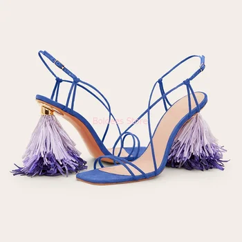 2020 New Sexy Fringed High Heel Sandals Woman Unusual Heel Sandals Strap Gladiator Summer Shoes Woman Runway Party Shoes
2020 New Sexy Fringed High Heel Sandals Woman Unusual Heel Sandals Strap Gladiator Summer Shoes Woman Runway Party Shoes