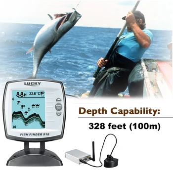 LUCKY Fish Finder FF918-180S Wired Transducer Sensor Fishfinder 45 Degrees Echo LCD Fish Locator Boat Fishfinder Fish Detector
LUCKY Fish Finder FF918-180S Wired Transducer Sensor Fishfinder 45 Degrees Echo LCD Fish Locator Boat Fishfinder Fish Detector