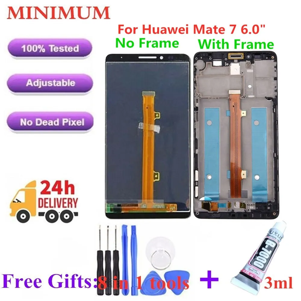 For Huawei Mate 7 6.0" LCD Display Touch Screen Digitizer Assembly With Frame Replacement Parts For Huawei Mate7 MT7 LCDs
For Huawei Mate 7 6.0" LCD Display Touch Screen Digitizer Assembly With Frame Replacement Parts For Huawei Mate7 MT7 LCDs