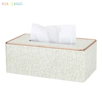 

New Arrival! L Size Marble Faux Leather Tissue Box Cover Holder Mint Green Elegant Royal Car Home Napkin Towel Tissue Holder