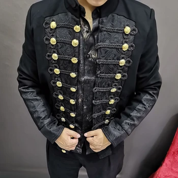 Blazer Hombre Show Tide Men Nightclub Leisure Self-cultivation Jacket Court Singer Hairstyle Division Mans Slim Fit Suit Coat 
Blazer Hombre Show Tide Men Nightclub Leisure Self-cultivation Jacket Court Singer Hairstyle Division Mans Slim Fit Suit Coat