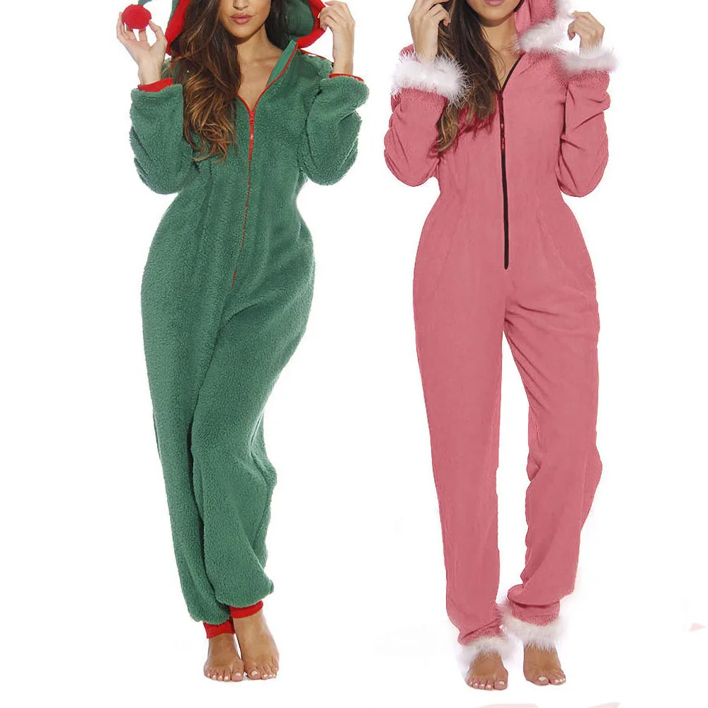 2019 Autumn Winter New Women jumpsuit casual Solid zipper hooded Christmas clown hat home plush jumpsuit Loose jumpsuits Oc9
2019 Autumn Winter New Women jumpsuit casual Solid zipper hooded Christmas clown hat home plush jumpsuit Loose jumpsuits Oc9