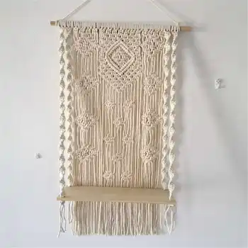 40x15cm Bohemian Wooden Handmade Macrame Wall Hanging Rope Shelf Floating Plant Rack Stand Macrame Tapestry Home Decor Ornament
40x15cm Bohemian Wooden Handmade Macrame Wall Hanging Rope Shelf Floating Plant Rack Stand Macrame Tapestry Home Decor Ornament
