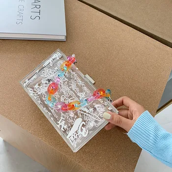 Small Bag 2020 New fashionable summer Modern versatile cross body jelly transparent box bag acrylic woman bag
Small Bag 2020 New fashionable summer Modern versatile cross body jelly transparent box bag acrylic woman bag