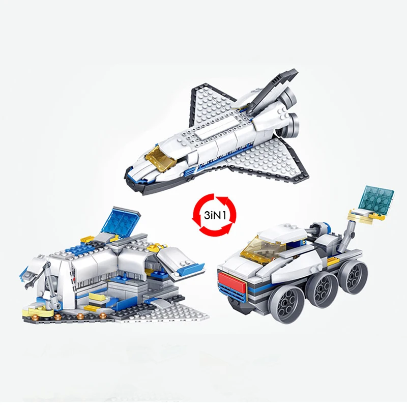 3-IN-1 Creator Series Rebuildable Space Shuttle Building Blocks Set With Astronaut Figures 305Pcs DIY Model Bricks Toys For Kids
3-IN-1 Creator Series Rebuildable Space Shuttle Building Blocks Set With Astronaut Figures 305Pcs DIY Model Bricks Toys For Kids