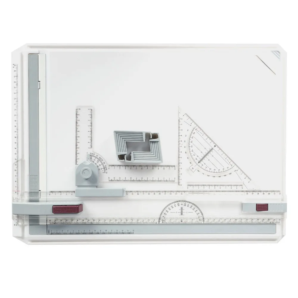 Portable A3 Drawing Board Draft Painting Board with Parallel Rulers Corner Clips Head-lock Adjustable Angle Art Draw Tools
Portable A3 Drawing Board Draft Painting Board with Parallel Rulers Corner Clips Head-lock Adjustable Angle Art Draw Tools