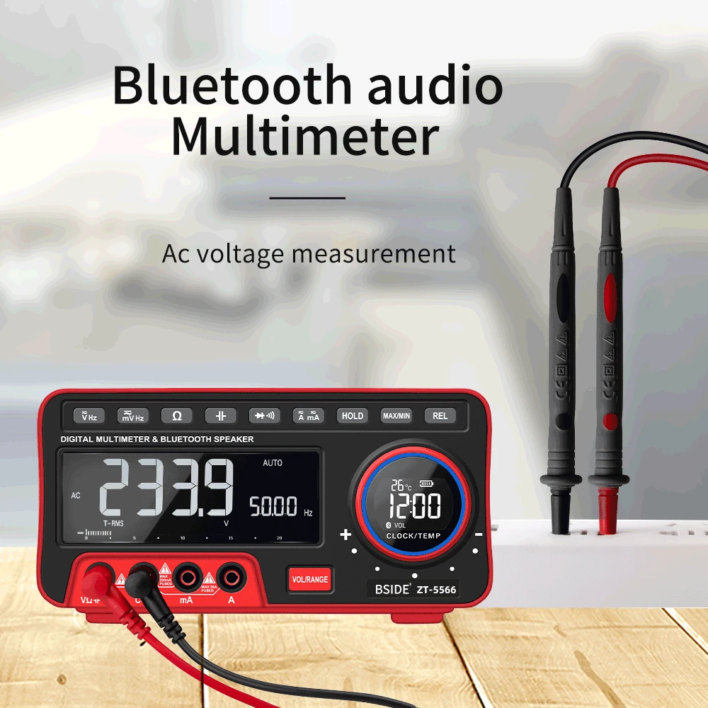 BSIDE Multimeter Dual Screen EBTN 19999 High Precision Wireless Multifuction Bluetooth Speaker Digital Voltage Current Tester
BSIDE Multimeter Dual Screen EBTN 19999 High Precision Wireless Multifuction Bluetooth Speaker Digital Voltage Current Tester