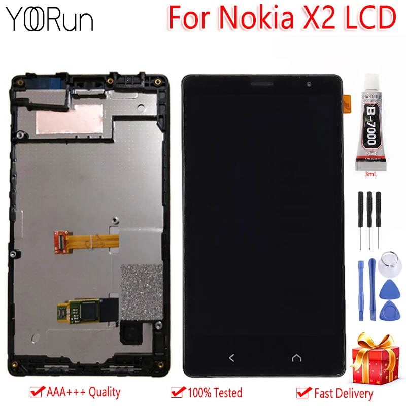 AAA Quality For Nokia X2 X2DS RM 1013 1014 LCD Display Touch Screen With Frame Assembly Free Tools For Nokia X2 Display
AAA Quality For Nokia X2 X2DS RM 1013 1014 LCD Display Touch Screen With Frame Assembly Free Tools For Nokia X2 Display