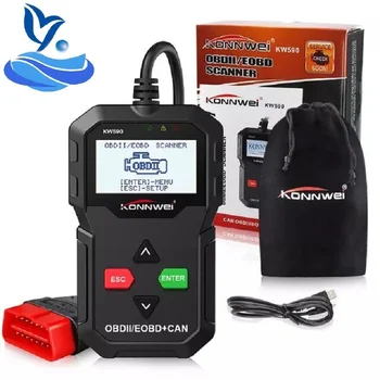 Diagnostic Tool KONNWEI KW590 Car Code Reader automotive OBD2 Scanner Support Multi-Brands Cars&languages Free Shipping
Diagnostic Tool KONNWEI KW590 Car Code Reader automotive OBD2 Scanner Support Multi-Brands Cars&languages Free Shipping