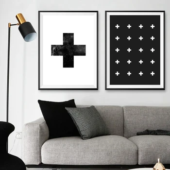 Scandinavian Style Swiss Cross Canvas Wall Art Poster Nordic Print Canvas Painting Black White Minimalist Picture Home Decor 
Scandinavian Style Swiss Cross Canvas Wall Art Poster Nordic Print Canvas Painting Black White Minimalist Picture Home Decor