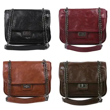 Fashion Women Shoulder Crossbody Bags Metal Buckle Vintage Chain Square Messenger Bag Pouch for Shopping Travel Decor
Fashion Women Shoulder Crossbody Bags Metal Buckle Vintage Chain Square Messenger Bag Pouch for Shopping Travel Decor