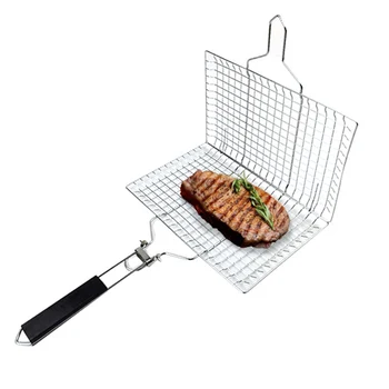 S/L Portable Grilling Basket Stainless Steel Grilling Cookware with Removable Wooden Handle for Grilling Fish Vegetable Steak
S/L Portable Grilling Basket Stainless Steel Grilling Cookware with Removable Wooden Handle for Grilling Fish Vegetable Steak