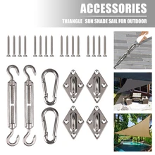 Shade Sail Hardware Kit Stainless Steel Sun Shade Hardware for Triangle/Rectangle Sun Shade Installation
Shade Sail Hardware Kit Stainless Steel Sun Shade Hardware for Triangle/Rectangle Sun Shade Installation