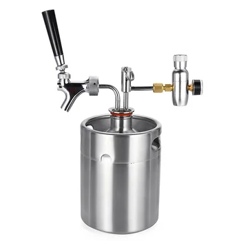 Mini Stainless Steel Beer Keg with Tap for Craft Beer Dispenser System Home Wine Beer Brewing
Mini Stainless Steel Beer Keg with Tap for Craft Beer Dispenser System Home Wine Beer Brewing