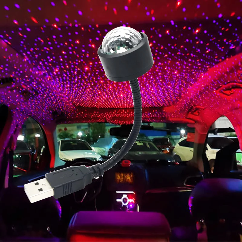 USB Автомобильные фары украшение автомобиля атмосферные огни для Kia Rio K2 Sportage Soul Mazda