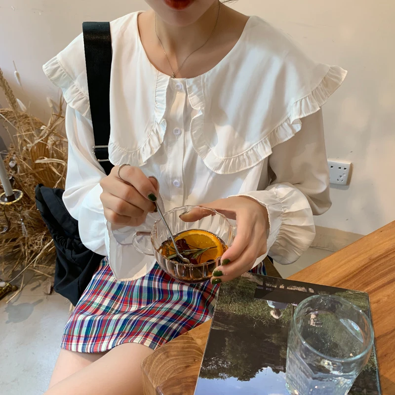 COIGARSAM Office Lady Full Sleeve Shirt Womens tops Spring Chiffon Solid Flare Sleeve Women shirts White Shirt 7008
COIGARSAM Office Lady Full Sleeve Shirt Womens tops Spring Chiffon Solid Flare Sleeve Women shirts White Shirt 7008