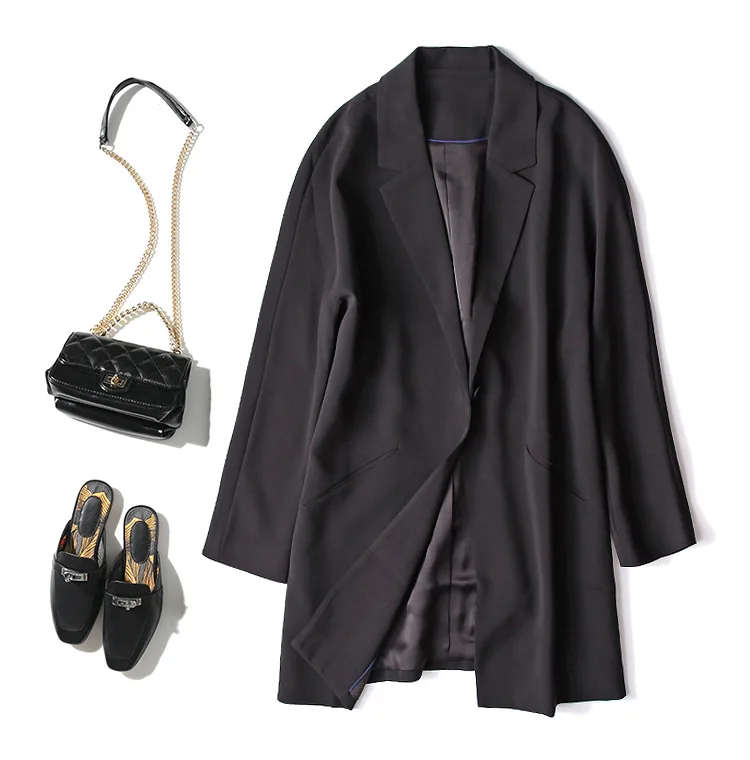 Glorious European Jane Wind ~ Autumn New Style Black Long Sleeves Diagonal Pocket Cover Meat Slimming Loose-Fit Long Suit Jacket
Glorious European Jane Wind ~ Autumn New Style Black Long Sleeves Diagonal Pocket Cover Meat Slimming Loose-Fit Long Suit Jacket