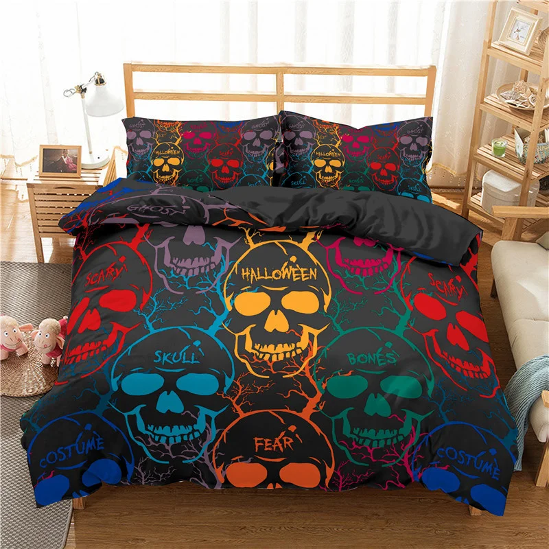 Bedding Set Luxury 3D Pink Color Skull Print Comfortable Kids Aldult Duvet Cover Pillowcase Home Textile Single/Queen/King Size
Bedding Set Luxury 3D Pink Color Skull Print Comfortable Kids Aldult Duvet Cover Pillowcase Home Textile Single/Queen/King Size