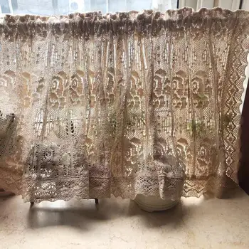American Style Beige Cotton Crochet Rose Pattern Home Decorative Short Curtain Multi-function Partition Door Curtain customize
American Style Beige Cotton Crochet Rose Pattern Home Decorative Short Curtain Multi-function Partition Door Curtain customize