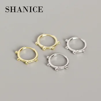 SHANICE New 100% 925 Sterling Silver Small Silver Hoop Earrings Geometric circle small silver beads Earrings for Women
SHANICE New 100% 925 Sterling Silver Small Silver Hoop Earrings Geometric circle small silver beads Earrings for Women