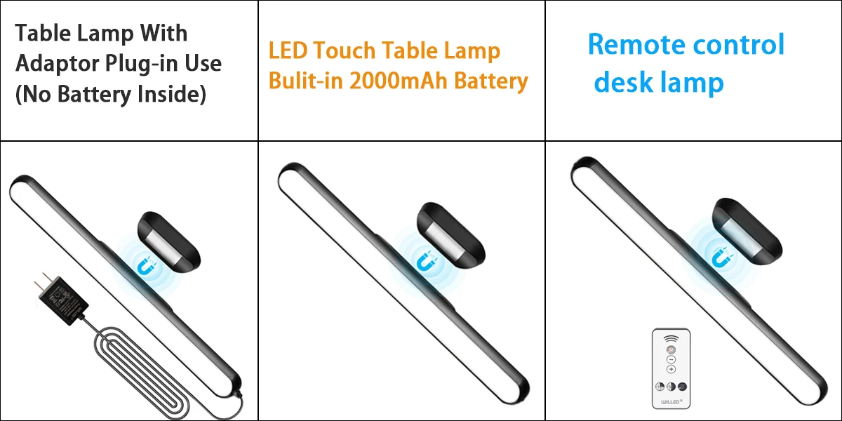 Generic LED Touch Table Lamp Desk Lamp Bulitin 2000mAh