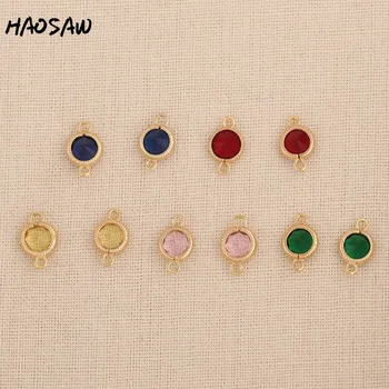 HAOSAW 4Pcs/Lot CZ Earrings Connectors/DIY Jewelry Making/Genuine Gold Plating/Hand Made/Earring Findings/Jewelry Accessories
HAOSAW 4Pcs/Lot CZ Earrings Connectors/DIY Jewelry Making/Genuine Gold Plating/Hand Made/Earring Findings/Jewelry Accessories