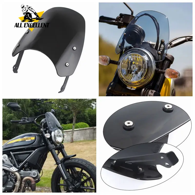 Touring Front Flyscreen Windscreen Windshield Shield Bracket For 2015-2018 Ducati Scrambler (except Cafe Racer and 1100 model)
Touring Front Flyscreen Windscreen Windshield Shield Bracket For 2015-2018 Ducati Scrambler (except Cafe Racer and 1100 model)