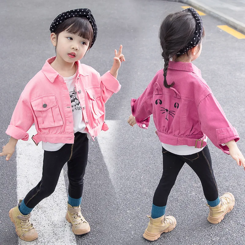 2019 Spring And Autumn New Style-Back Cat Jeans Coat Korean-style Short Jacket Western Style Childrenswear Fashion
2019 Spring And Autumn New Style-Back Cat Jeans Coat Korean-style Short Jacket Western Style Childrenswear Fashion