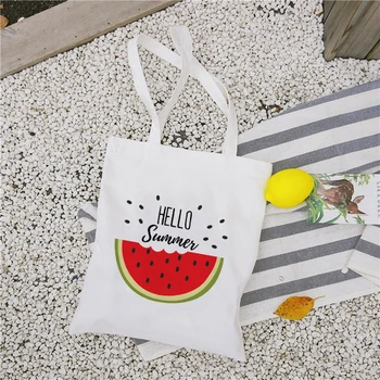 New Women's Casual Canvas Cloth Bag Hello Summer Watermelon Printing Shopping Bag Lady Handbag Reusable Large Capacity Tote
New Women's Casual Canvas Cloth Bag Hello Summer Watermelon Printing Shopping Bag Lady Handbag Reusable Large Capacity Tote