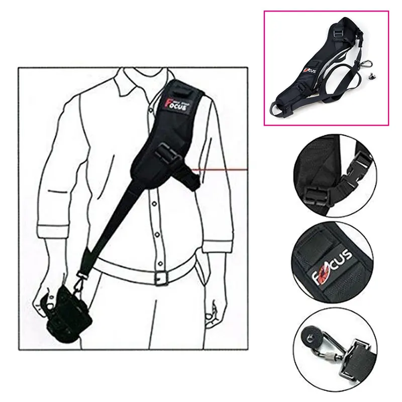 Focus F-1 Quick Rapid Single Shoulder Belt Camera Neck Carry Speed Anti-Slip Sling Strap for Canon Nikon DSLR 7D 5D Accessories
Focus F-1 Quick Rapid Single Shoulder Belt Camera Neck Carry Speed Anti-Slip Sling Strap for Canon Nikon DSLR 7D 5D Accessories