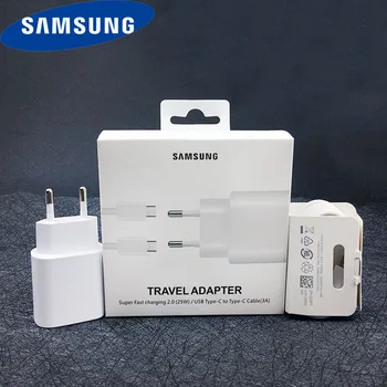 Samsung S20 Super Fast Charger Original 25W quick Charge adapter type c to type c cable for Galaxy s10 Plus a50 a51 note 10 Plus
Samsung S20 Super Fast Charger Original 25W quick Charge adapter type c to type c cable for Galaxy s10 Plus a50 a51 note 10 Plus