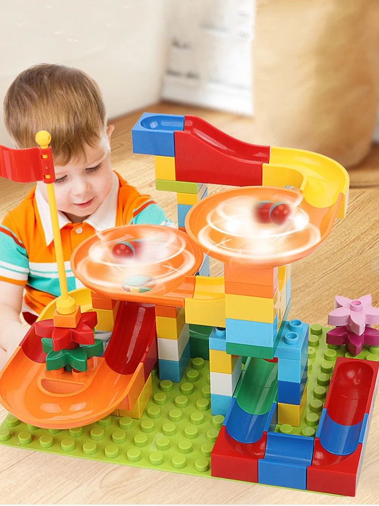 Big Size Compatible Duploed Building Blocks Plastic Funnel Slide DIY Assembly Bricks Marble Race Run Block Toys For Children
Big Size Compatible Duploed Building Blocks Plastic Funnel Slide DIY Assembly Bricks Marble Race Run Block Toys For Children