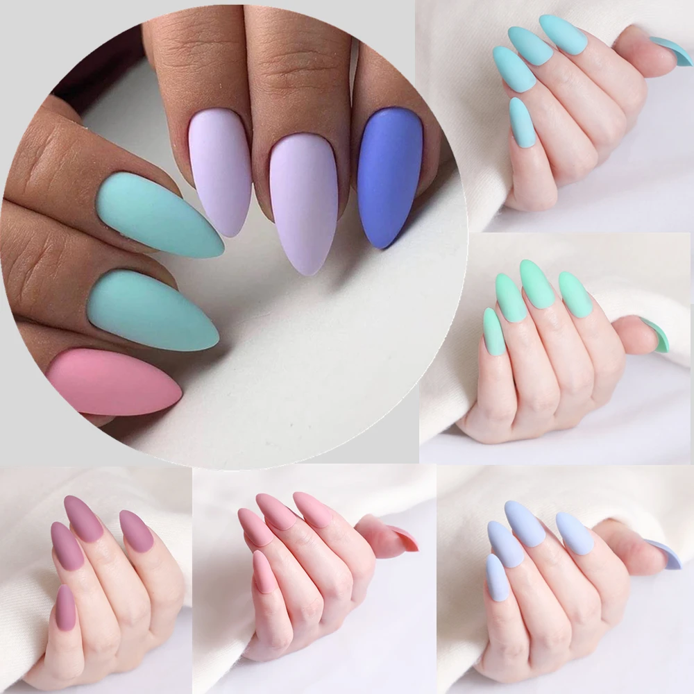 24 Pcs Matte Artificial Fake Nails Short Stiletto False Nails For Design DIY Lady Fingernails Tips Manicure Tool
24 Pcs Matte Artificial Fake Nails Short Stiletto False Nails For Design DIY Lady Fingernails Tips Manicure Tool