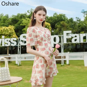 Floral Woman Dress Chiffon Sweet Casual Party Elegant Streetwear Women Plus Size Summer Dress Soft Girl Korean Fashion Clothing 
Floral Woman Dress Chiffon Sweet Casual Party Elegant Streetwear Women Plus Size Summer Dress Soft Girl Korean Fashion Clothing