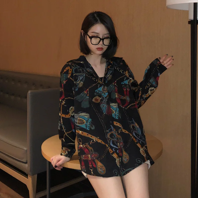 Autumn New Women Fashion Long Sleeve Floral Print Casual Blouse Shirts Loose Chiffon Tops Shirt Blouses 
Autumn New Women Fashion Long Sleeve Floral Print Casual Blouse Shirts Loose Chiffon Tops Shirt Blouses