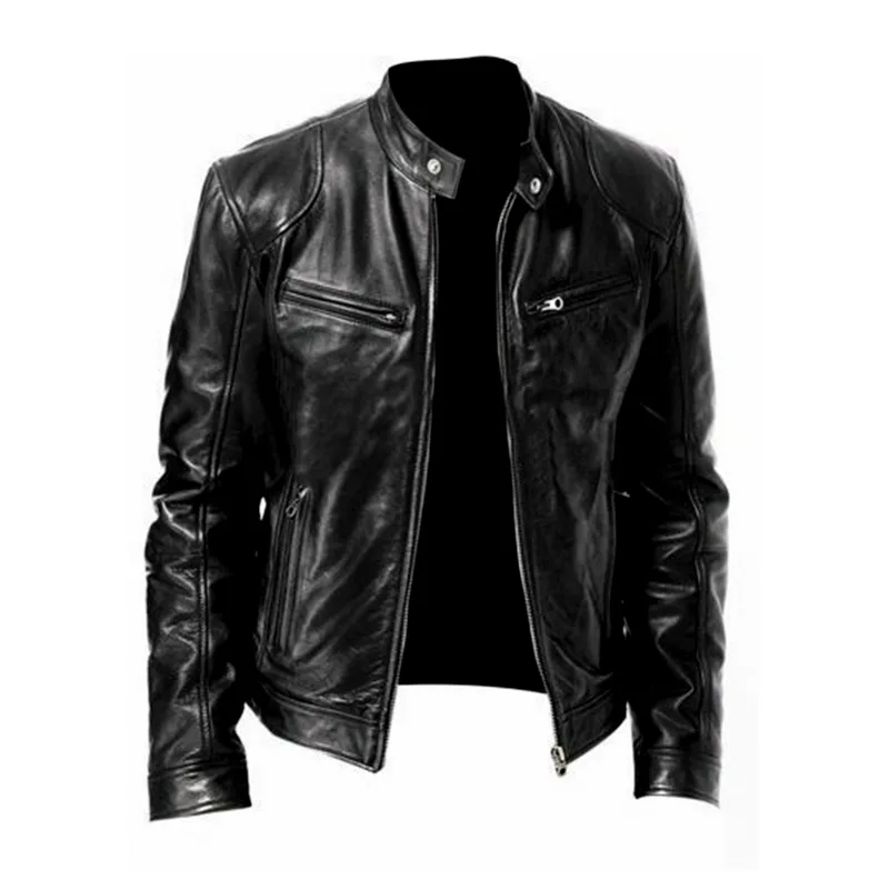 2019 Autumn New Fashion Moto Jacket Men Solid Stand Collar Veste Homme Pockets Zipper Casaco Masculino Casual Slim Vintage Coats
2019 Autumn New Fashion Moto Jacket Men Solid Stand Collar Veste Homme Pockets Zipper Casaco Masculino Casual Slim Vintage Coats