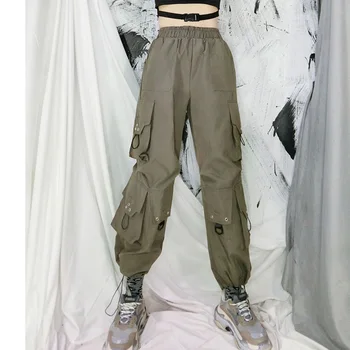 Spring Autumn Fashion Drawstring Streetwear Cargo Pants Women High Waist Casual Sweatpants Big Pocket Hip Hop Loose Harem Pants
Spring Autumn Fashion Drawstring Streetwear Cargo Pants Women High Waist Casual Sweatpants Big Pocket Hip Hop Loose Harem Pants