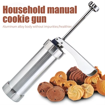 Baking Tools 4 Nozzles 20 Cookie Molds Manual Biscuit Cookie Press Stamps Set Dessert Mold Cake Decorating Tools Maker 
Baking Tools 4 Nozzles 20 Cookie Molds Manual Biscuit Cookie Press Stamps Set Dessert Mold Cake Decorating Tools Maker