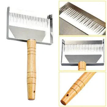 Multifunctional Honey Uncapping Fork widened version Iron Honeycomb Honey Scraper Beekeeping Beekeeper Tool with Wooden Handle
Multifunctional Honey Uncapping Fork widened version Iron Honeycomb Honey Scraper Beekeeping Beekeeper Tool with Wooden Handle