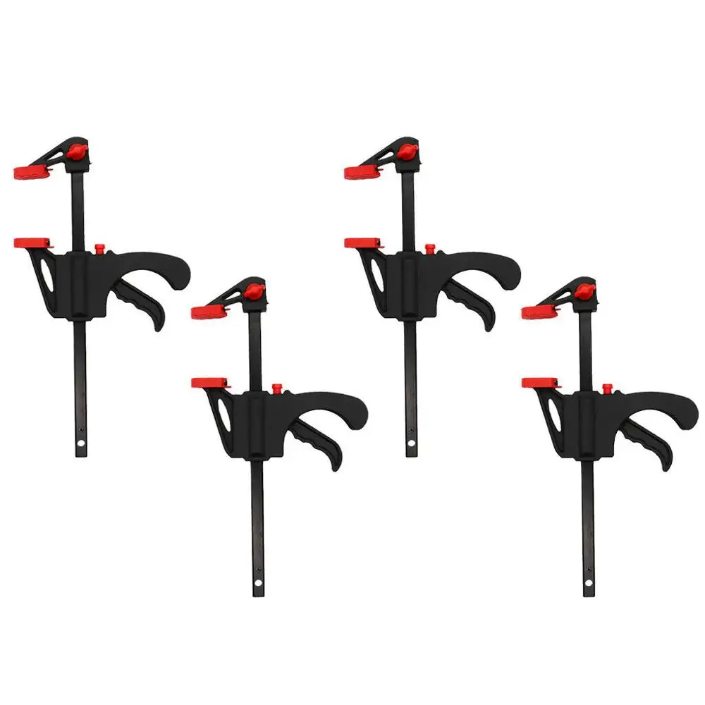 4 Pcs F Clamp Clip Bar Grip Quick Ratchet Release Squeeze Clamps Tools for Woodworking Set
4 Pcs F Clamp Clip Bar Grip Quick Ratchet Release Squeeze Clamps Tools for Woodworking Set