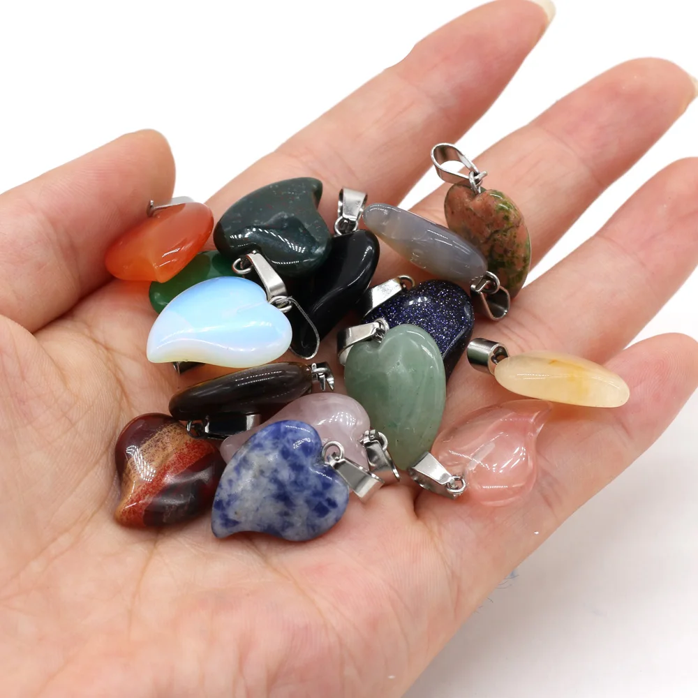 Natural Stone Pendant Heart Shape Stones Exquisite Charm For Jewelry Making DIY Necklace Bracelet Accessories Size 16x20mm
Natural Stone Pendant Heart Shape Stones Exquisite Charm For Jewelry Making DIY Necklace Bracelet Accessories Size 16x20mm