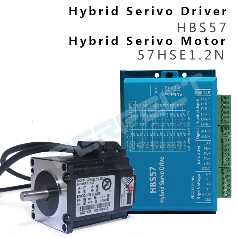 

Nema 23 Stepper Motor Driver 1.2Nm Servo Motor 57HSE1.2N+HBS57 Closed-loop step motor 1.2NM 57 Hybrid closed loop 2-phase 76MM