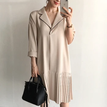 YAMDI Vintage Loose Female Short Dress Full Sleeve Spring Summer Elegant Notched Collar Pleated Women Dresses Vestidos 2020 new
YAMDI Vintage Loose Female Short Dress Full Sleeve Spring Summer Elegant Notched Collar Pleated Women Dresses Vestidos 2020 new