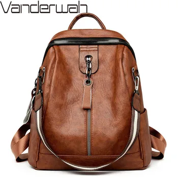 Fashion Women Backpack High Quality Youth Leather Backpacks for Teenage Girls Vintage Female School Shoulder Bag Bagpack mochila 
Fashion Women Backpack High Quality Youth Leather Backpacks for Teenage Girls Vintage Female School Shoulder Bag Bagpack mochila