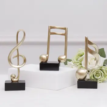 

New Nordic Music Songs Sound Notes Ornaments Music Symbol Statue Figurines Bedroom Office Decor TV Cabinet Desktop Decoration